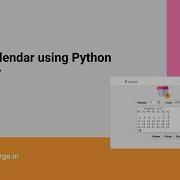 PYTHON GUI CALENDAR USING TKINTER