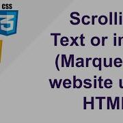 Scrolling Text Or Image Marquee In Website Using HTML