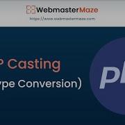 PHP Casting Data Type Conversion