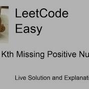 1539 Kth Missing Positive Number Leetcode Easy
