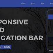 Responsive Fixed Navigation Bar Only HTML CSS