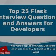 Top 25 Flask Interview Questions And Answers For Beginners And Experienced Developers