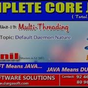 Core Java Multi Threading Default Daemon Nature