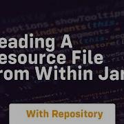 Reading A Resource File From Within Jar