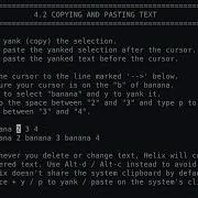 Helix Editor Tutor 4 2 COPYING AND PASTING TEXT
