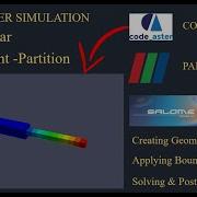 Stepped Bar Static Analysis Using Code Aster Salome Meca Tutorial Paraview Tutorial