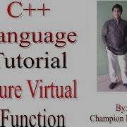 C Programming Language Tutorial 76 Pure Virtual Function With Example