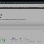 W3Schools HTML Quiz
