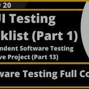 Session 20 UI Testing Checklist GUI Part 1
