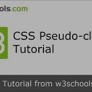 W3Schools CSS Pseudo Classes Tutorial
