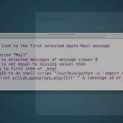 Apple Mail Link Via AppleScript