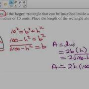 MCV U5 05 Solution Inscribed Rectangle Optimization Problem
