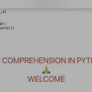 List Comprehension In Python Tamil