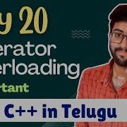 Day 20 Operator Overloading In C C Cpp Course Telugu Vamsi Bhavani