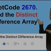 LeetCode 2670 Find The Distinct Difference Array Interview Prep Ep 140