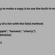 Python Copy Lists Copy A List Join Two Lists Append List Items Use Extend Method