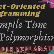 Compile Time Polymorphism Operator Overloading Method Overloading Java