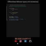 Differentiate Between Type And Isinstance In Python Python Examples Python Coding Tutorial