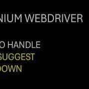 Selenium WebDriver How To Handle Auto Suggest Dropdown