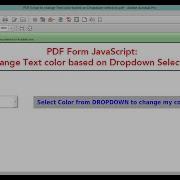 Adobe Acrobat Pro PDF Form Script To Change Text Color Based On Dropdown Selection