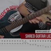 Alternate Picking Shred Guitar Lick With TAB