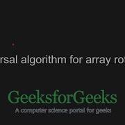 Reversal Algorithm For Array Rotation GeeksforGeeks