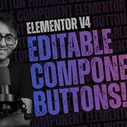 Редактируемый компонент кнопки в Elementor V4 руководство по WordPress