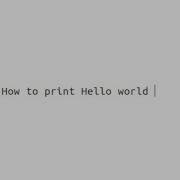 Hello World And User Input In Java