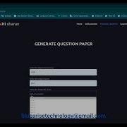 Automatic Question Paper Generator