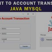 Java Bank Management System Project Account Transactions With MySQL