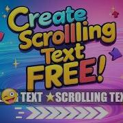 How To Create Scrolling Text Online FREE
