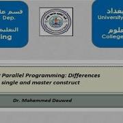 Parallel Programming Differences Between Single And Master Construct