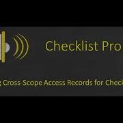 Checklist Pro Cross Scope Access Record Creation
