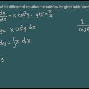 Initial Value Problem Separable Differential Equation