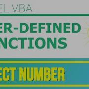 Excel VBA User Defined Functions Perfect Number