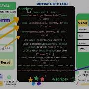 How To Show Localstorage Registration Form Data Into HTML Table Dynamic Reading And Showing Table