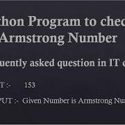 Python Program To Check Armstrong Number Python Program 13