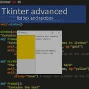 Tkinkter Advanced Listbox Textbox In 2 Frames Part 1