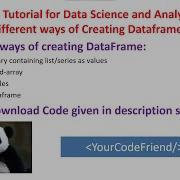 Pandas Tutorial For Data Science And Analytics Different Ways Of Creating DataFrame