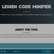 Lessen Code Minifier Minify HTML CSS And JavaScript
