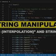 Unity C Fundamentals String Manipulation By Concatenation String Interpolation String Builder