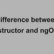 Difference Between Constructor And NgOnInit In Angular