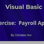 Visual Basic Programming Payroll Application Solution