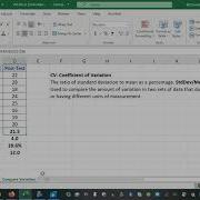 Coefficient Of Variation Compare Descriptive Statistics For Multiple Data Sets QUICKLY Using Excel