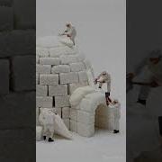 Miniature Workers Are Building A Giant Igloo From Sugar Cubes Using Icing As Glue Miniature Work