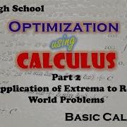 Optimization Using Calculus Part 2