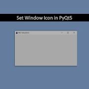 Set Window Icon PyQt5 Tutorial