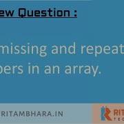 Find Repeating And Missing Number