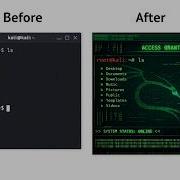 Customize Kali Linux Terminal Like A Hacker Before Vs After