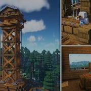 Minecraft How To Build A Watchtower 마인크래프트 숲 속 높은 감시탑 만들기 건축강좌